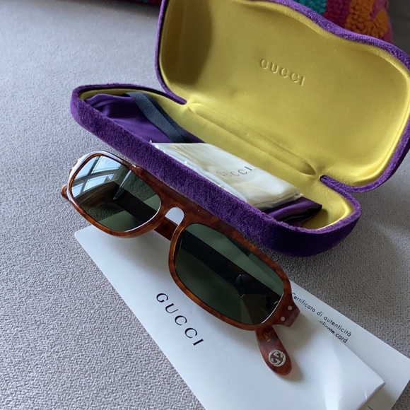 NWT Authentic Gucci 53mm Rectangle Sunglasses - Picture 2 of 10